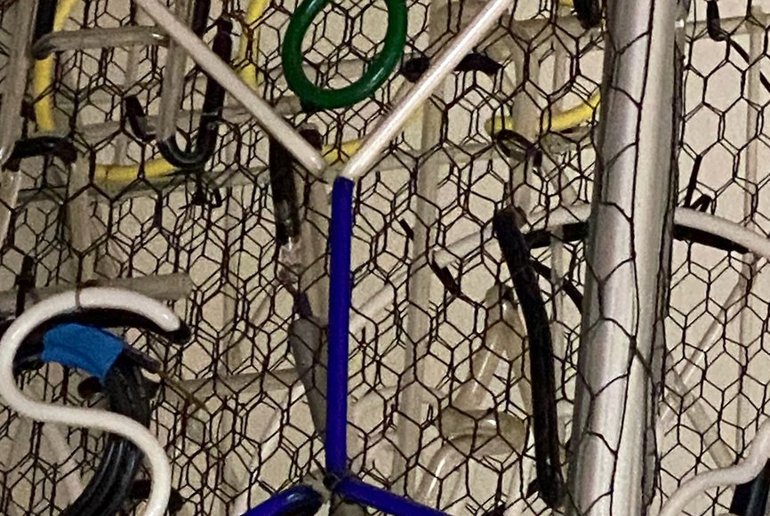 Cocktail Glass - Blue white green red